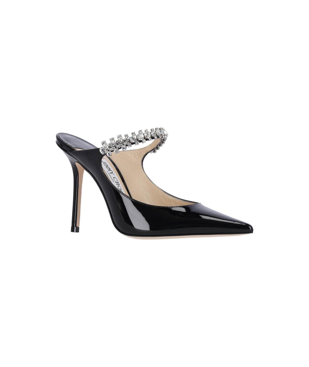 JIMMY CHOO Черные мюли из лакированной кожи, фото 2