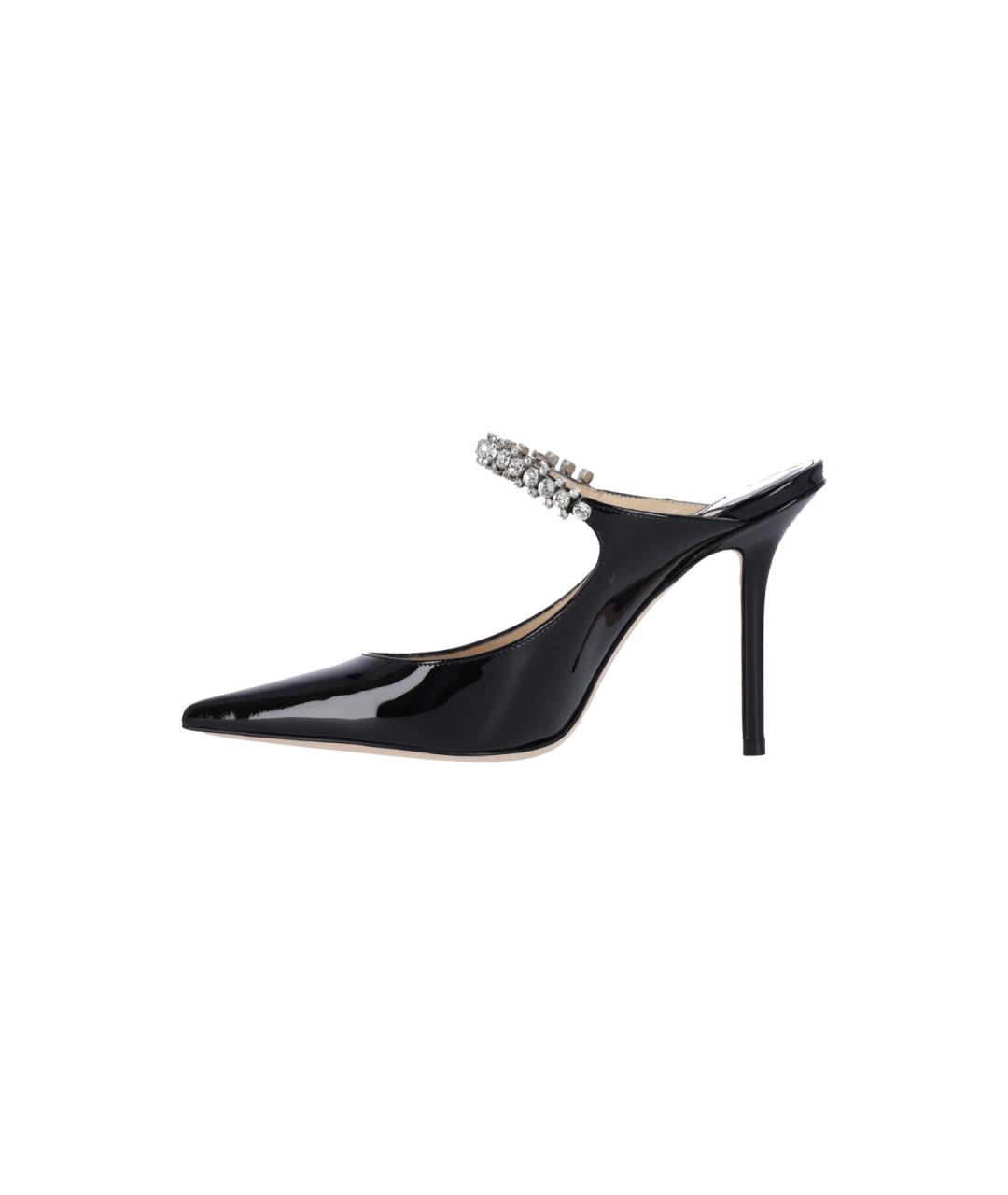 JIMMY CHOO Черные мюли из лакированной кожи, фото 3
