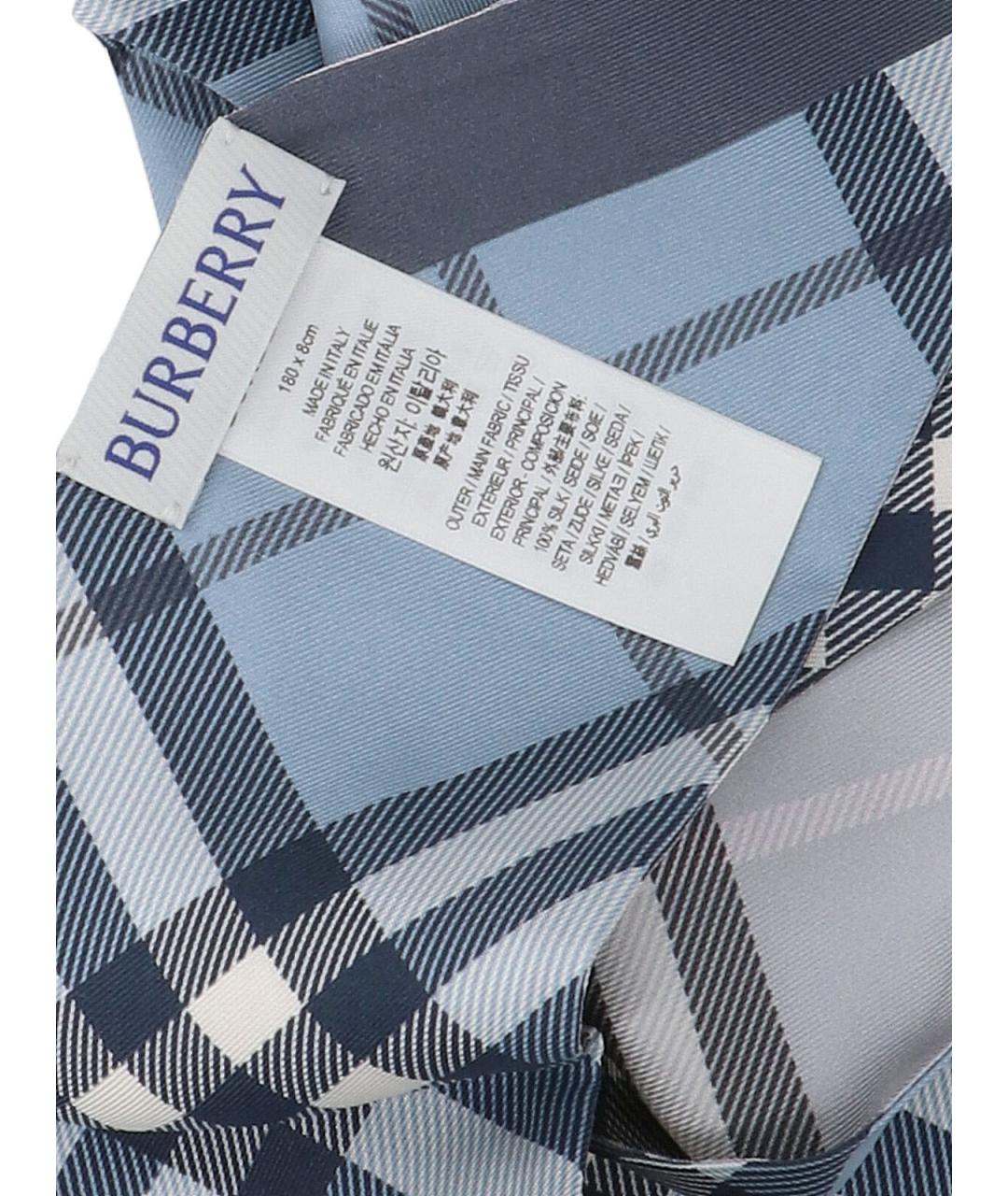BURBERRY Серый шелковый шарф, фото 3