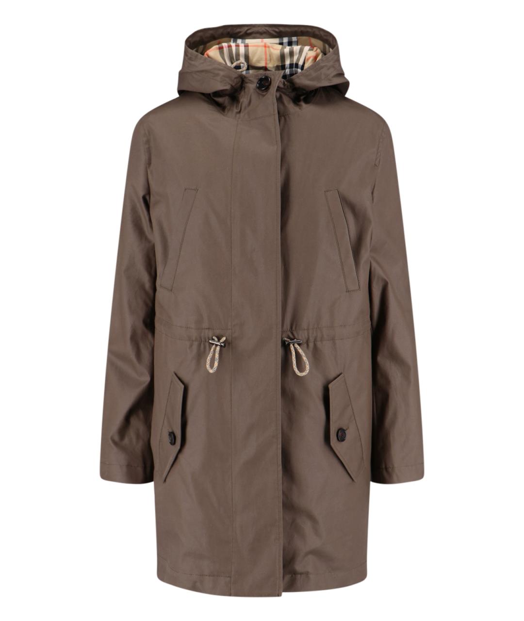 BURBERRY Коричневая хлопковая куртка, фото 1