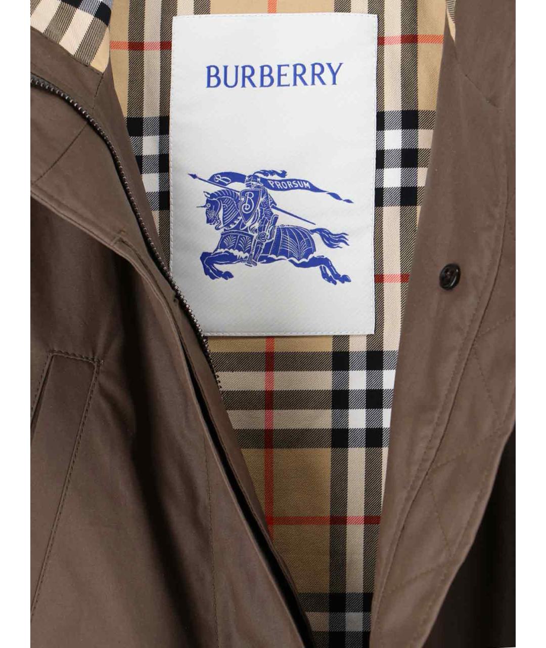 BURBERRY Коричневая хлопковая куртка, фото 3