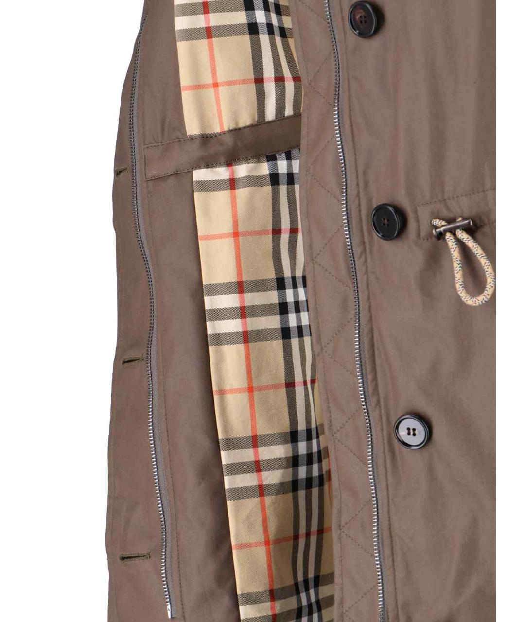 BURBERRY Коричневая хлопковая куртка, фото 5