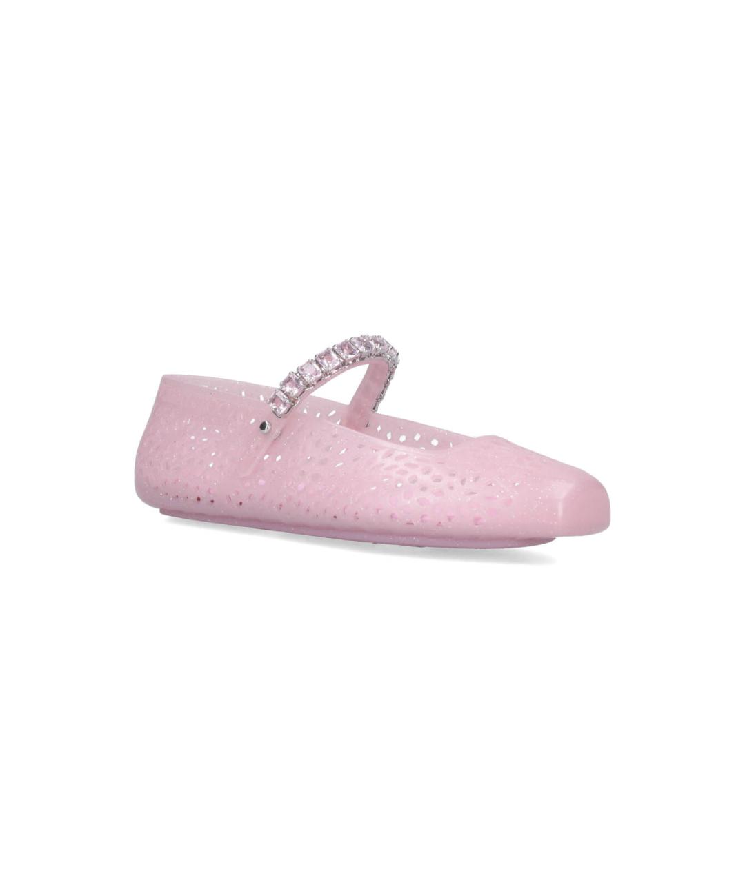 JIMMY CHOO Розовые резиновые балетки, фото 2
