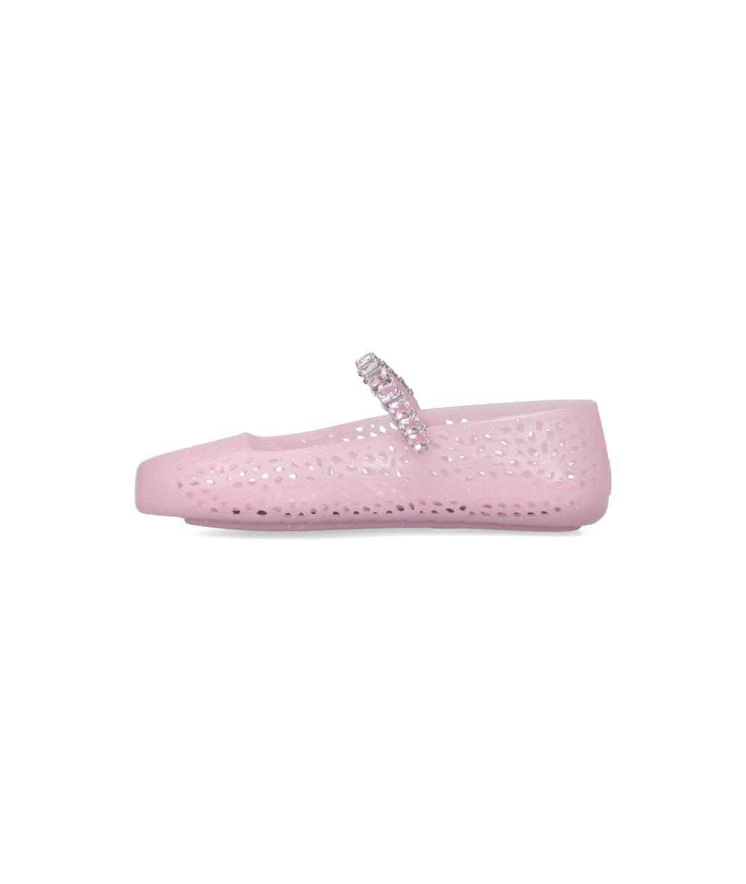 JIMMY CHOO Розовые резиновые балетки, фото 3
