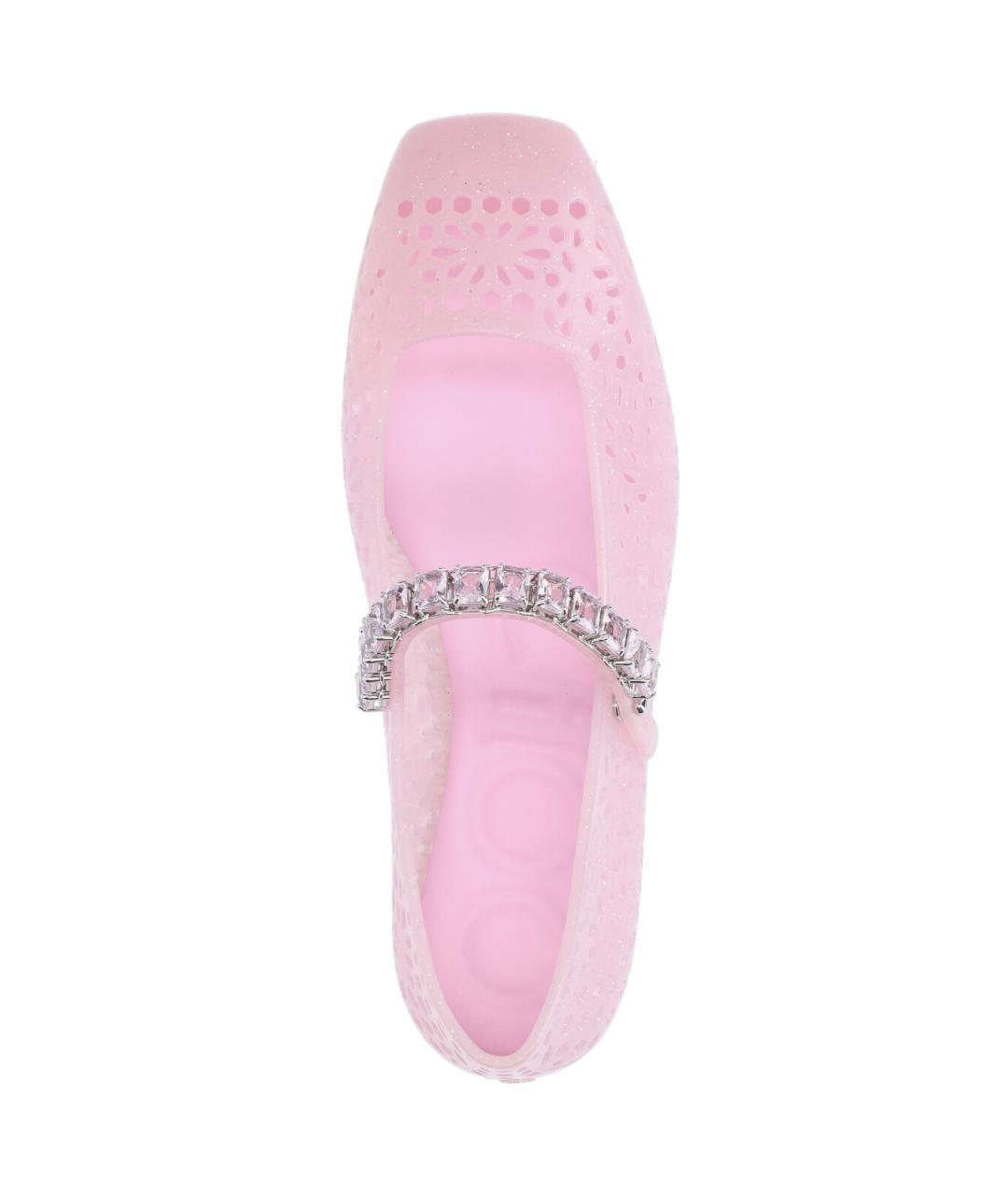 JIMMY CHOO Розовые резиновые балетки, фото 5