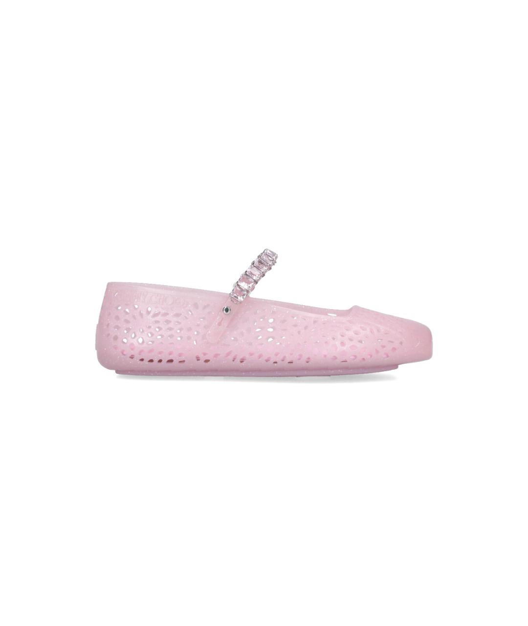 JIMMY CHOO Розовые резиновые балетки, фото 1