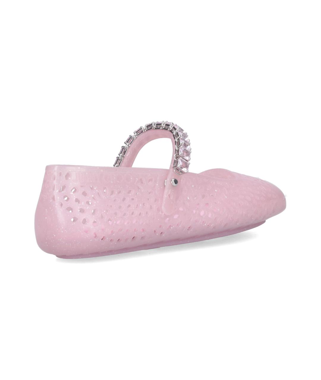 JIMMY CHOO Розовые резиновые балетки, фото 4