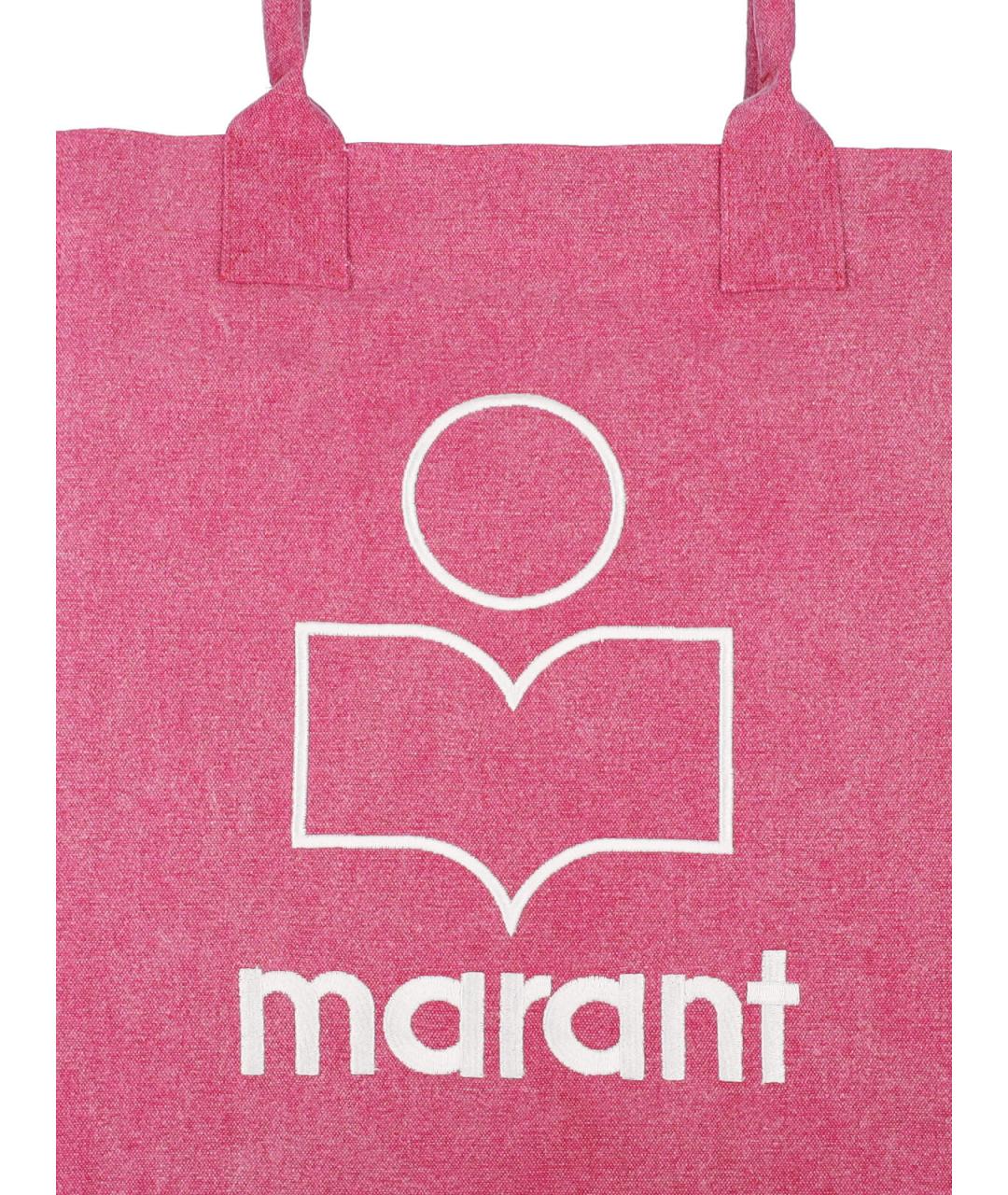 ISABEL MARANT Розовая хлопковая сумка тоут, фото 4