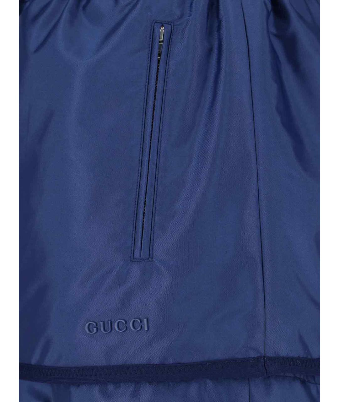 GUCCI Синие полиамидовые шорты, фото 4