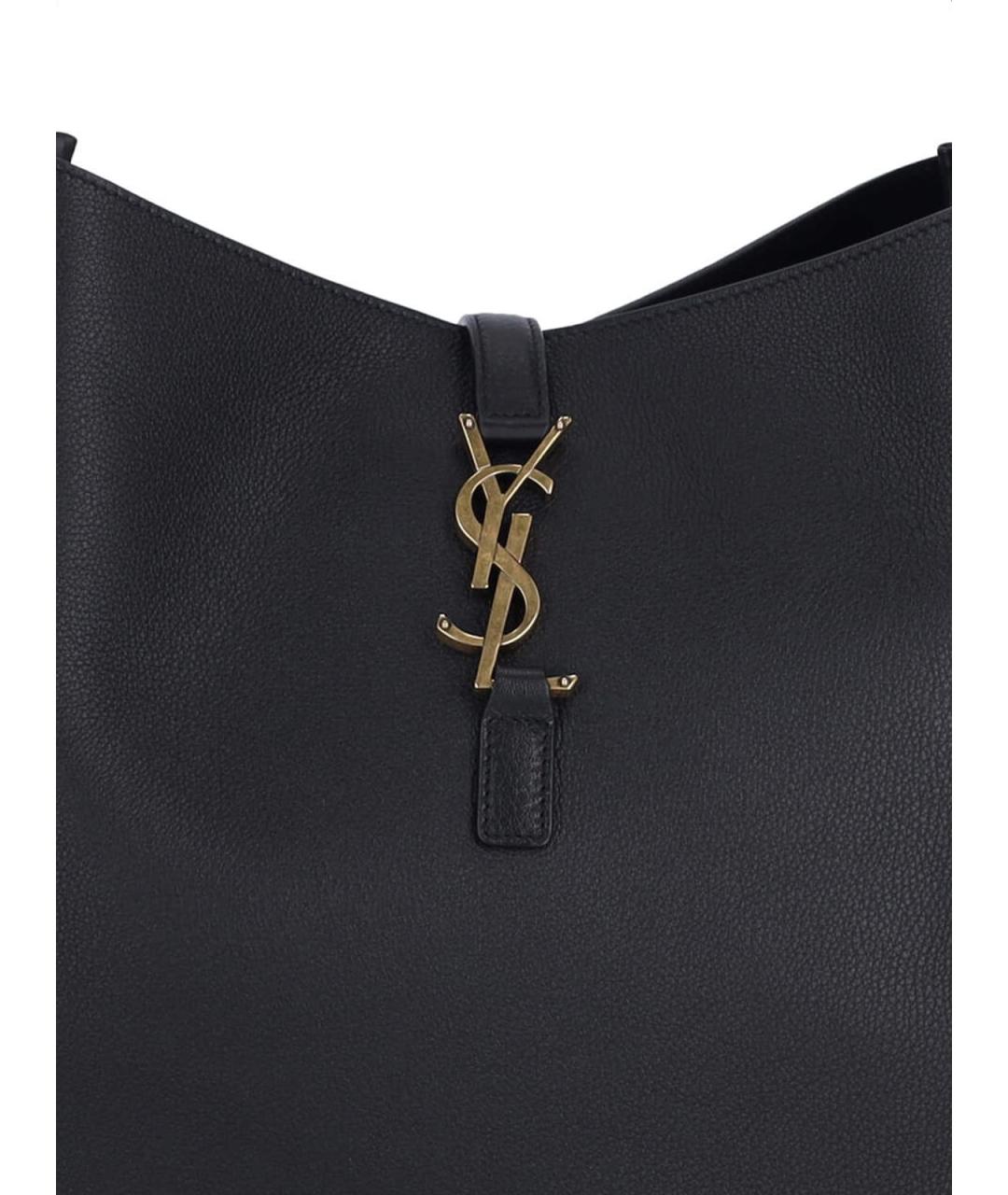 SAINT LAURENT Черная кожаная сумка через плечо, фото 4