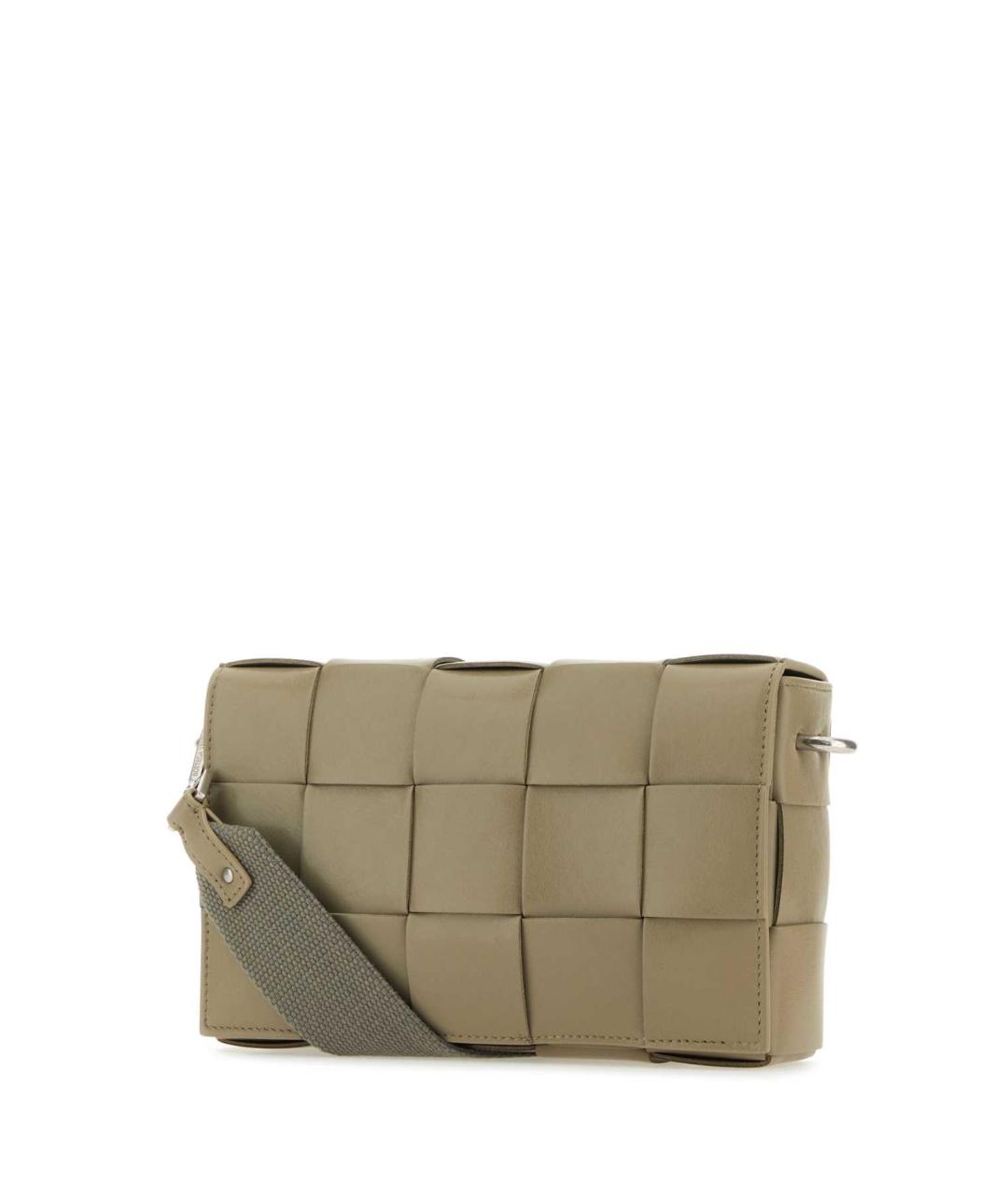 BOTTEGA VENETA Зеленая кожаная сумка на плечо, фото 2