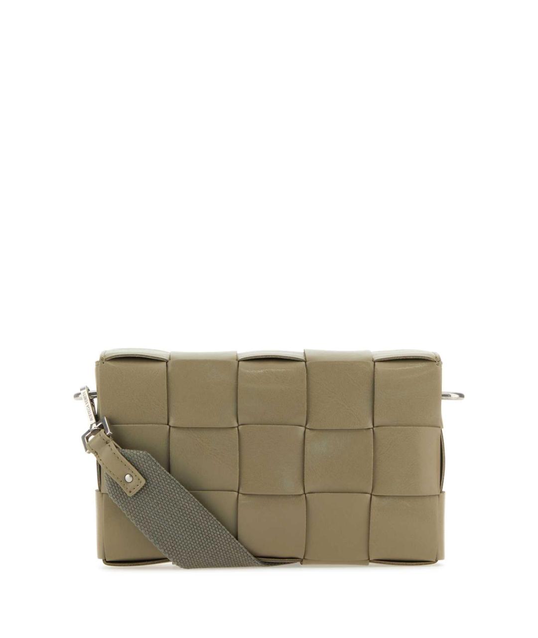 BOTTEGA VENETA Зеленая кожаная сумка на плечо, фото 3