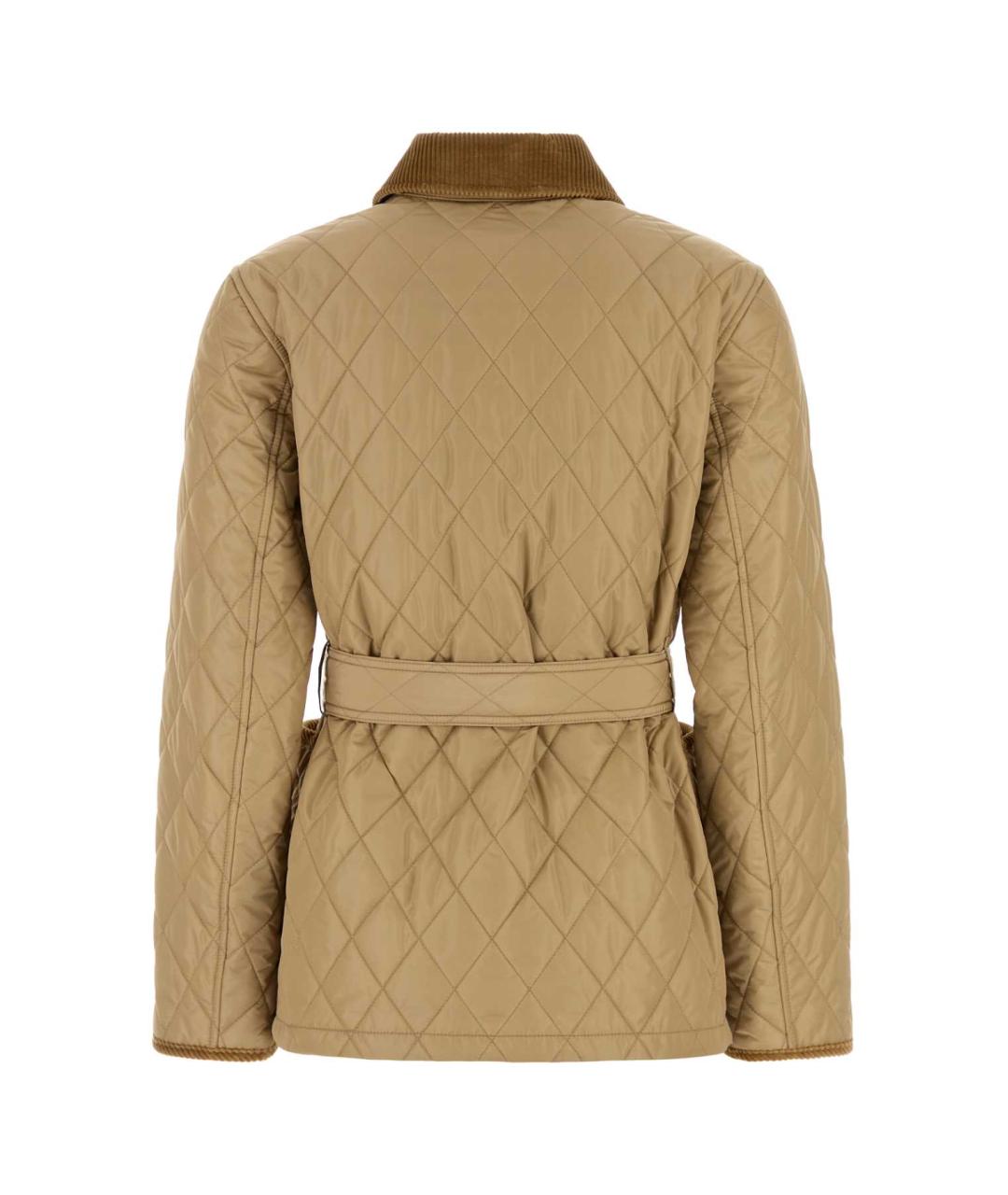 BURBERRY Бежевая полиэстеровая куртка, фото 2