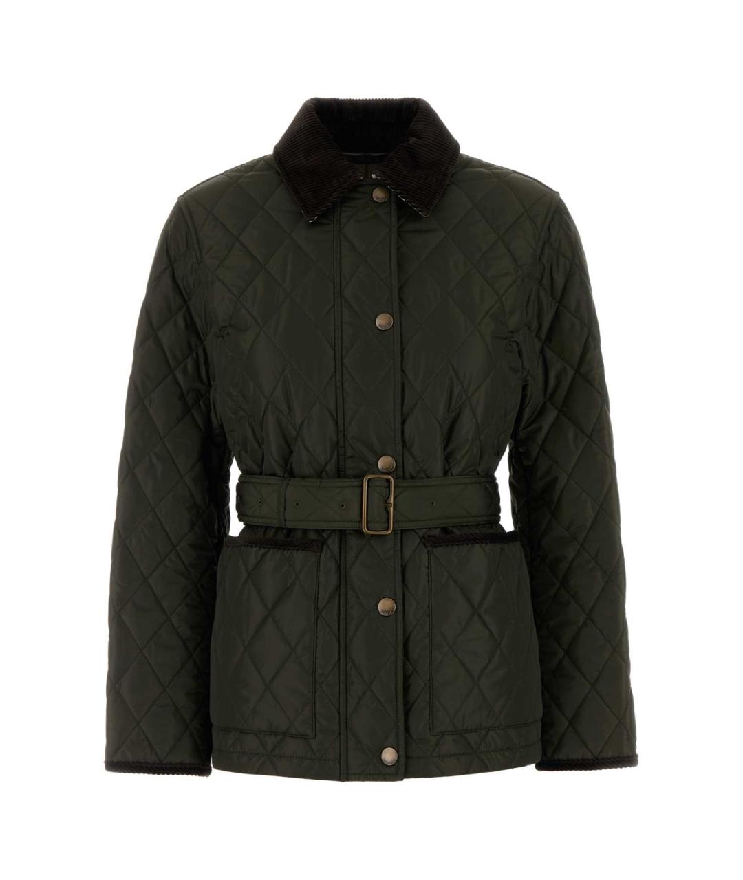 BURBERRY Зеленая полиэстеровая куртка, фото 1