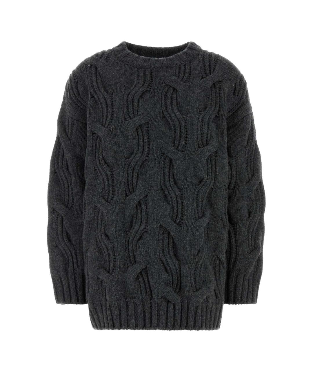 BOTTEGA VENETA Антрацитовый шерстяной джемпер / свитер, фото 1