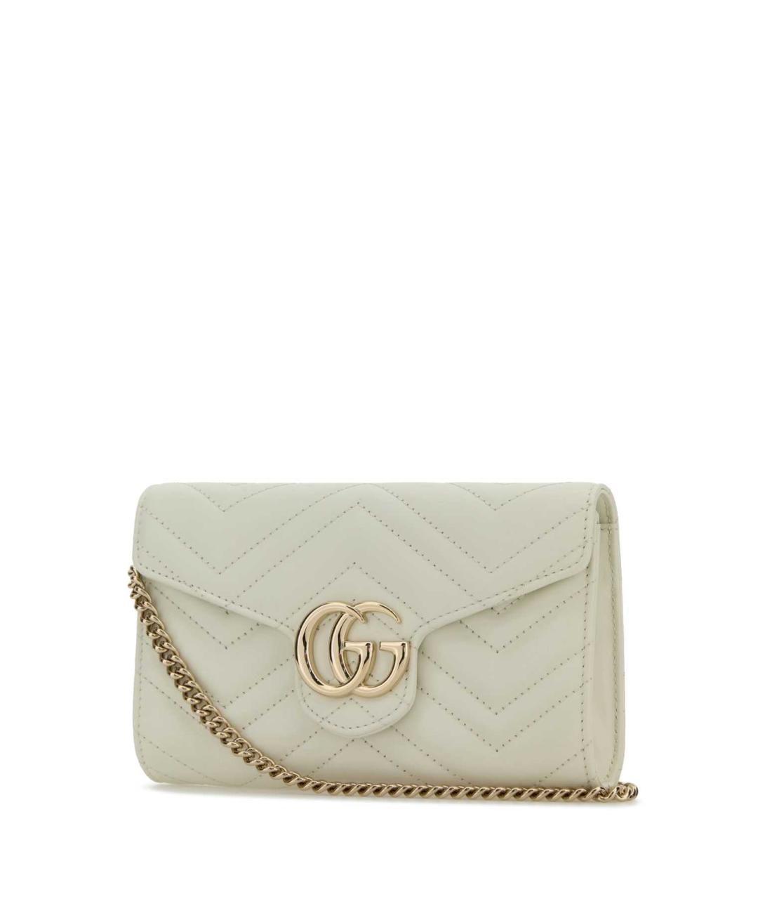GUCCI Белая кожаная сумка через плечо, фото 2