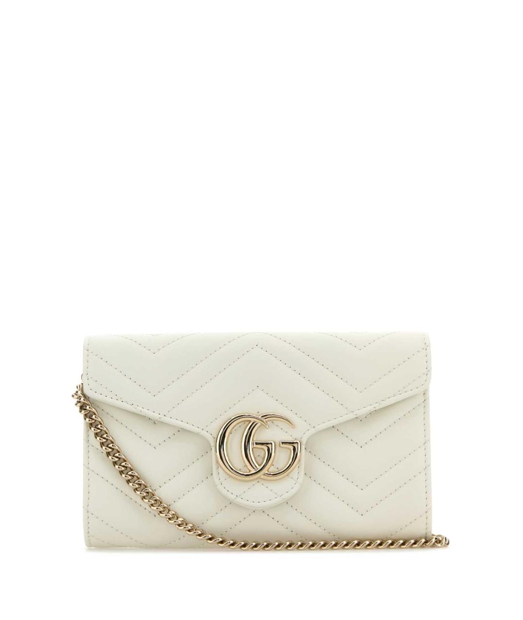 GUCCI Белая кожаная сумка через плечо, фото 1
