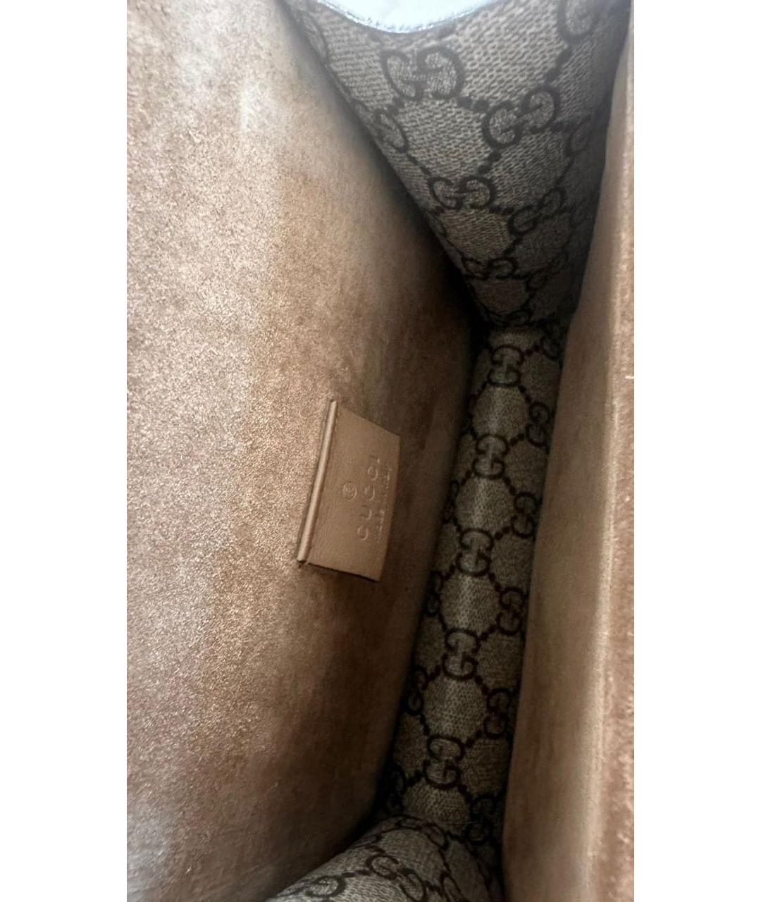 GUCCI Коричневая кожаная сумка через плечо, фото 4