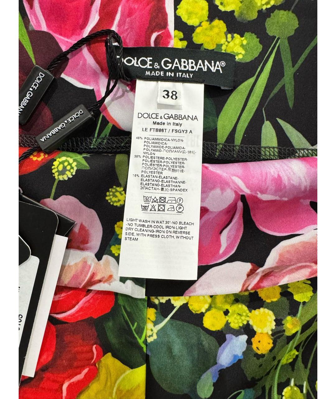 DOLCE&GABBANA Мульти полиамидовые леггинсы и велосипедки, фото 3