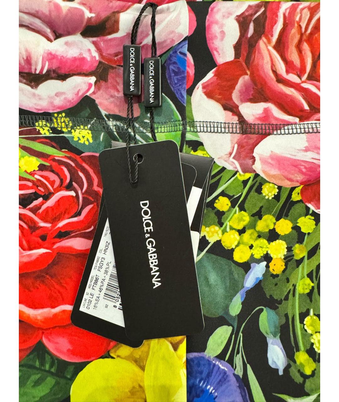 DOLCE&GABBANA Мульти полиамидовые леггинсы и велосипедки, фото 6