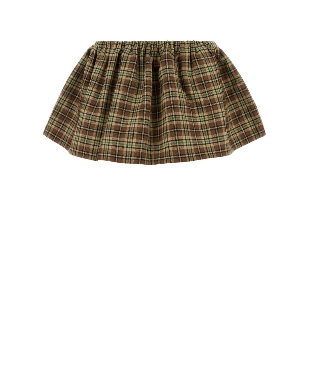 MIU MIU Мульти шерстяная юбка мини, фото 2