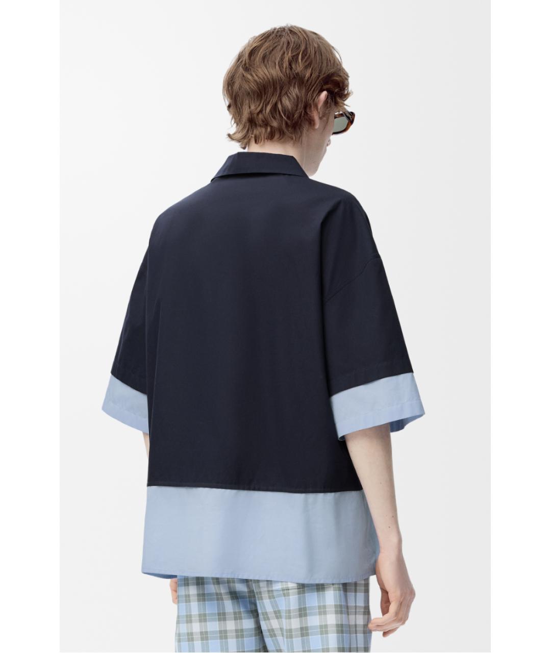 LOEWE Синяя хлопковая кэжуал рубашка, фото 5