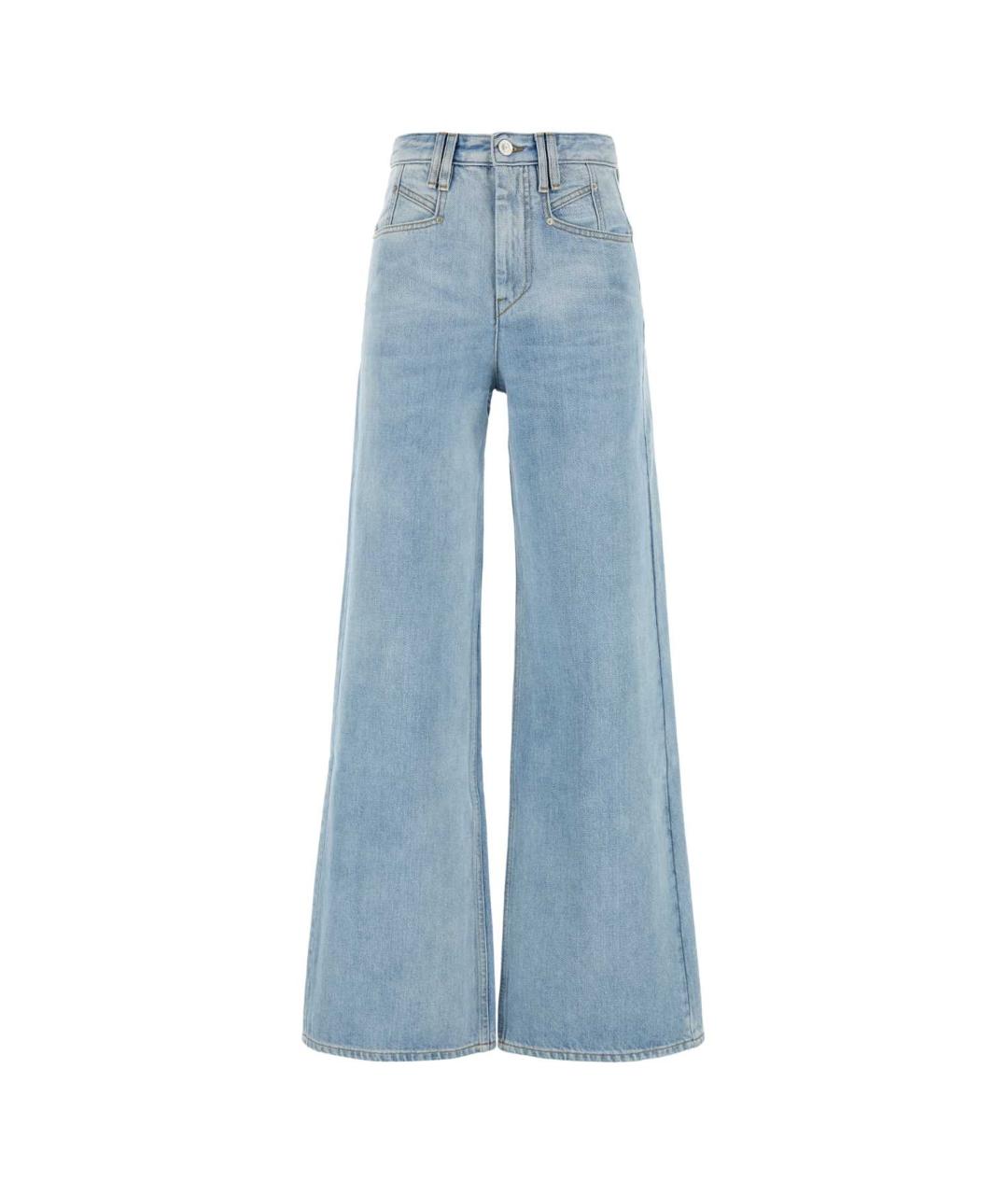 ISABEL MARANT Голубые хлопковые прямые джинсы, фото 1