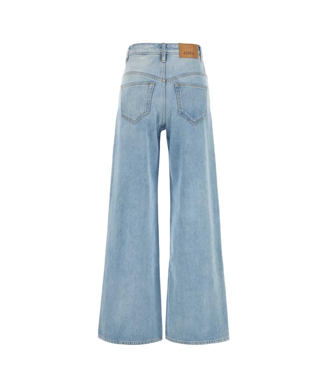 ISABEL MARANT Голубые хлопковые прямые джинсы, фото 2