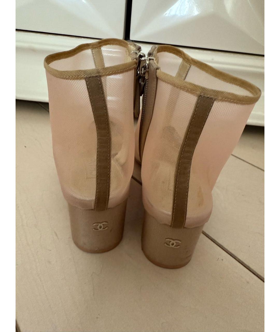 CHANEL Розовые текстильные туфли, фото 3