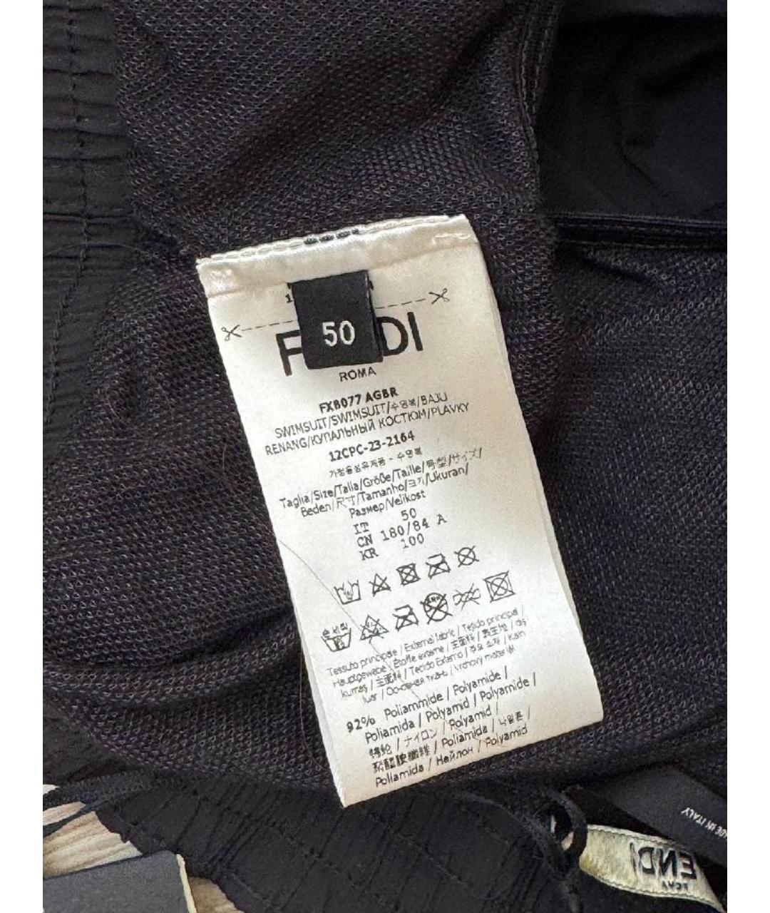 FENDI Черные шорты, фото 3