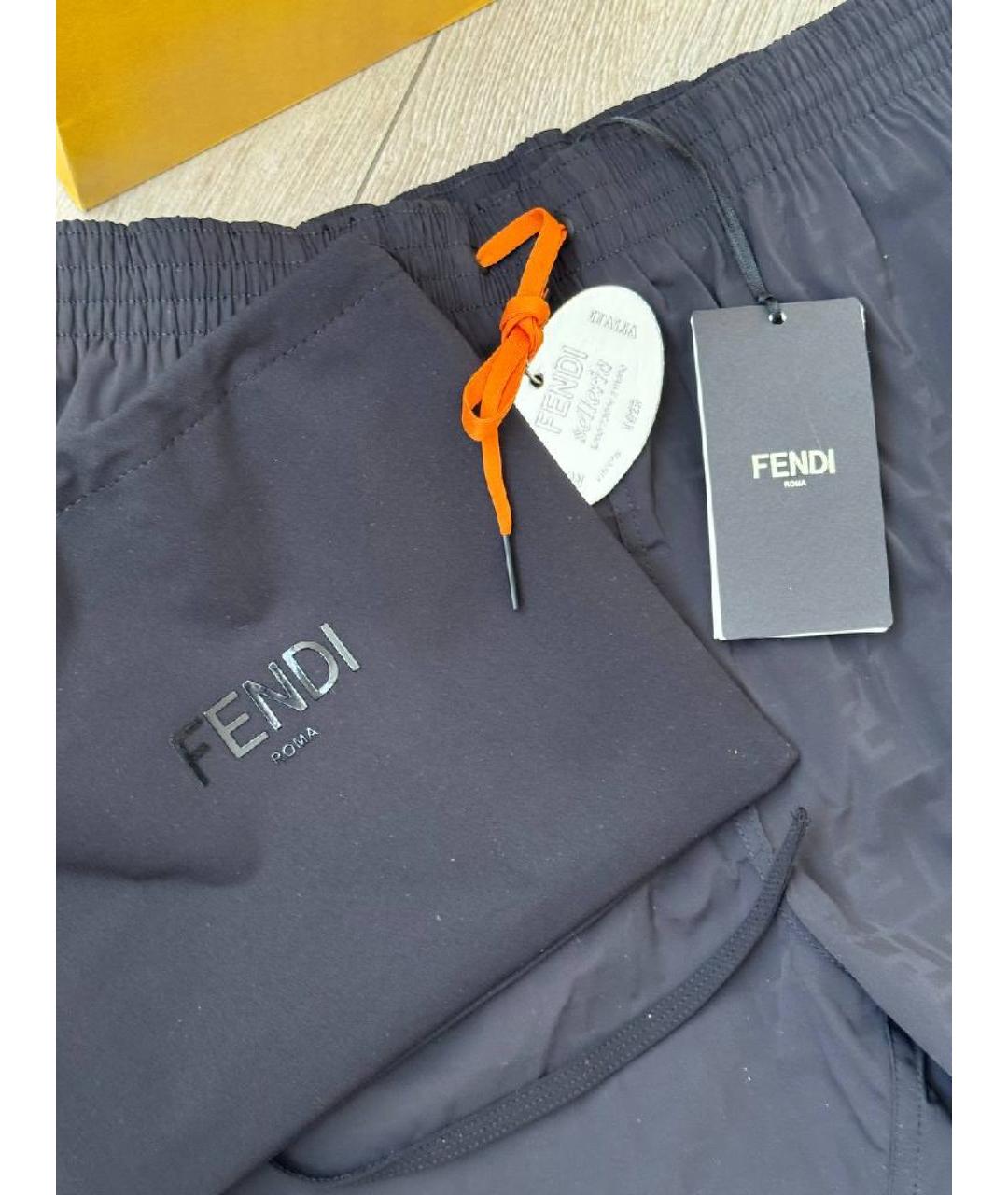 FENDI Черные шорты, фото 2