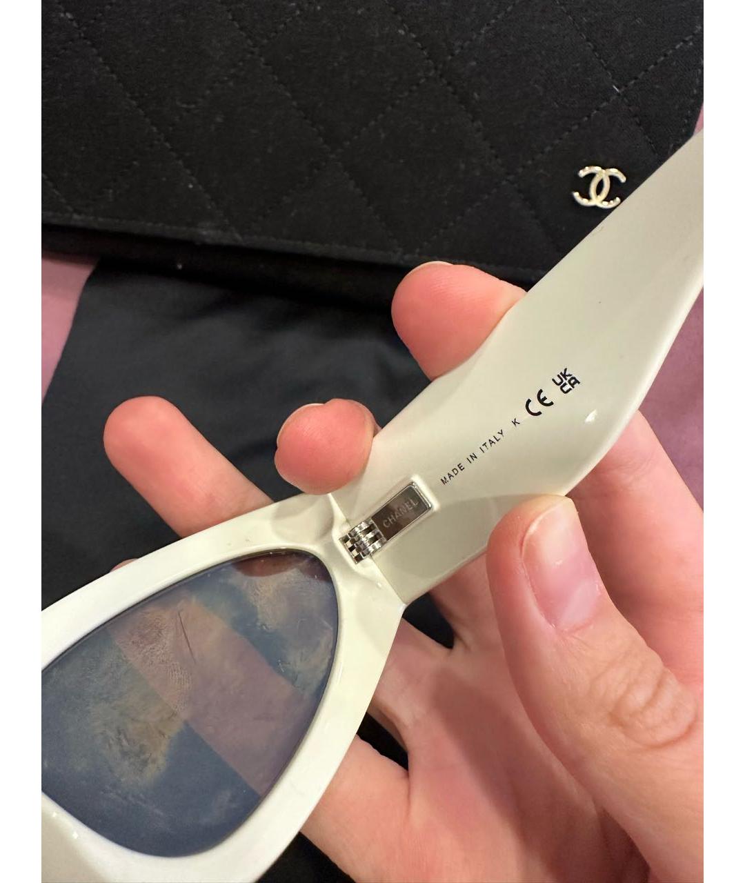 CHANEL Черные пластиковые солнцезащитные очки, фото 3
