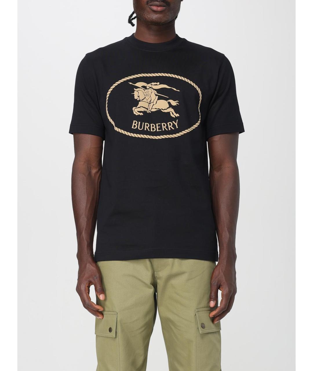 BURBERRY Черная футболка, фото 2
