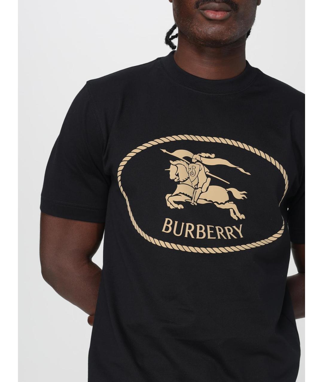 BURBERRY Черная футболка, фото 6