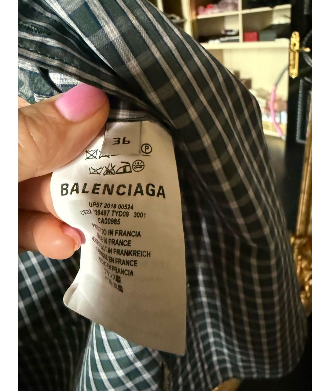 BALENCIAGA Мульти полиэстеровая рубашка, фото 5