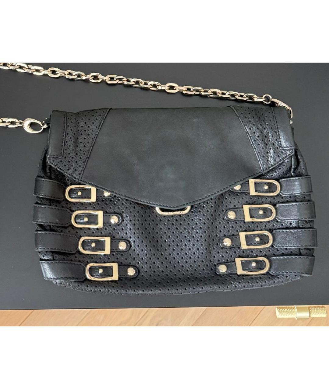 JIMMY CHOO Черная кожаная сумка с короткими ручками, фото 3