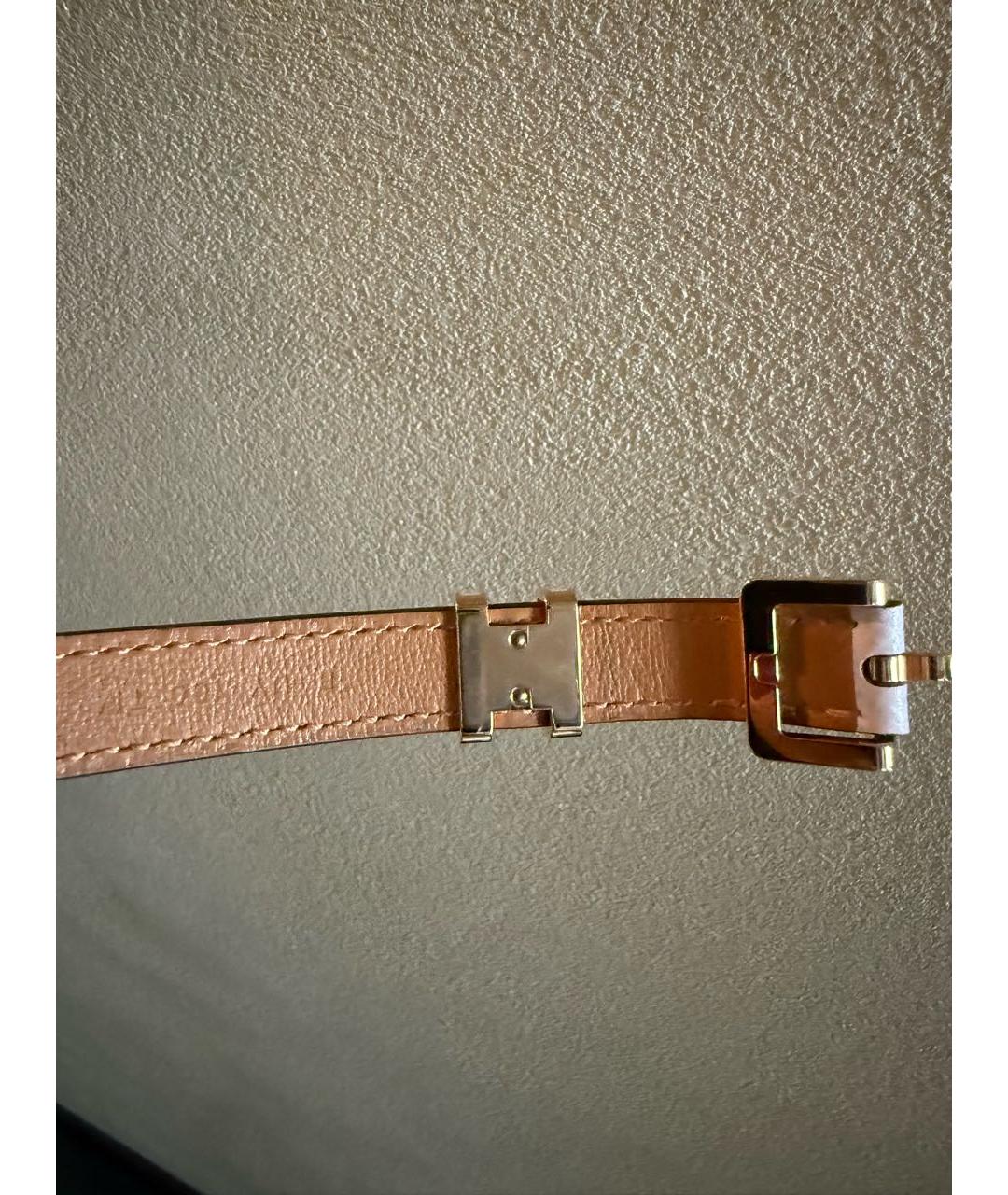HERMES Розовый кожаный ремень, фото 6