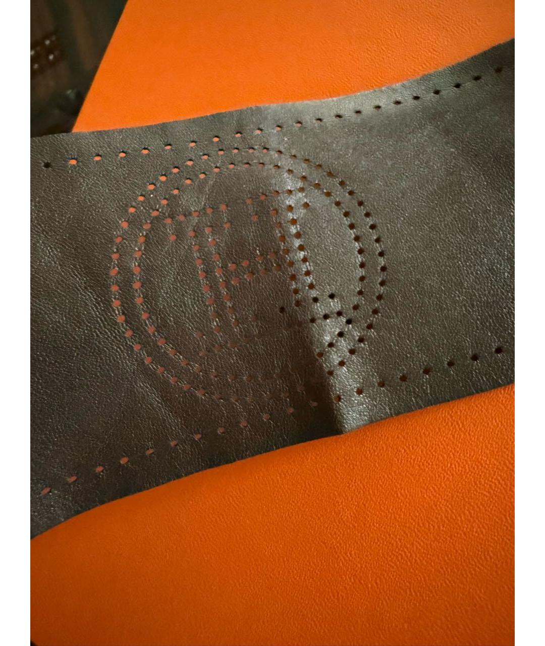 HERMES Коричневый шарф, фото 3