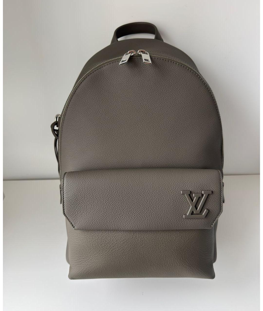 LOUIS VUITTON Хаки кожаный рюкзак, фото 2