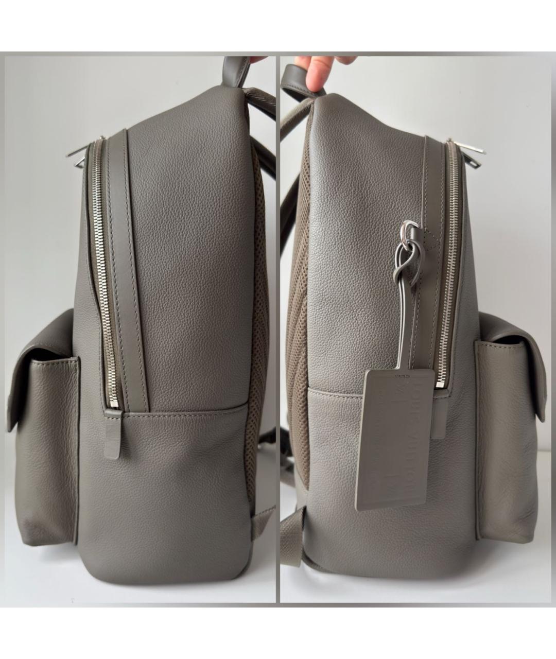 LOUIS VUITTON Хаки кожаный рюкзак, фото 4
