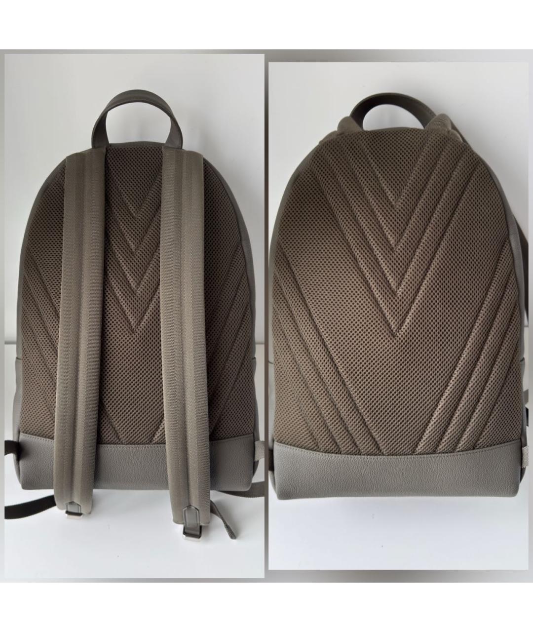 LOUIS VUITTON Хаки кожаный рюкзак, фото 3