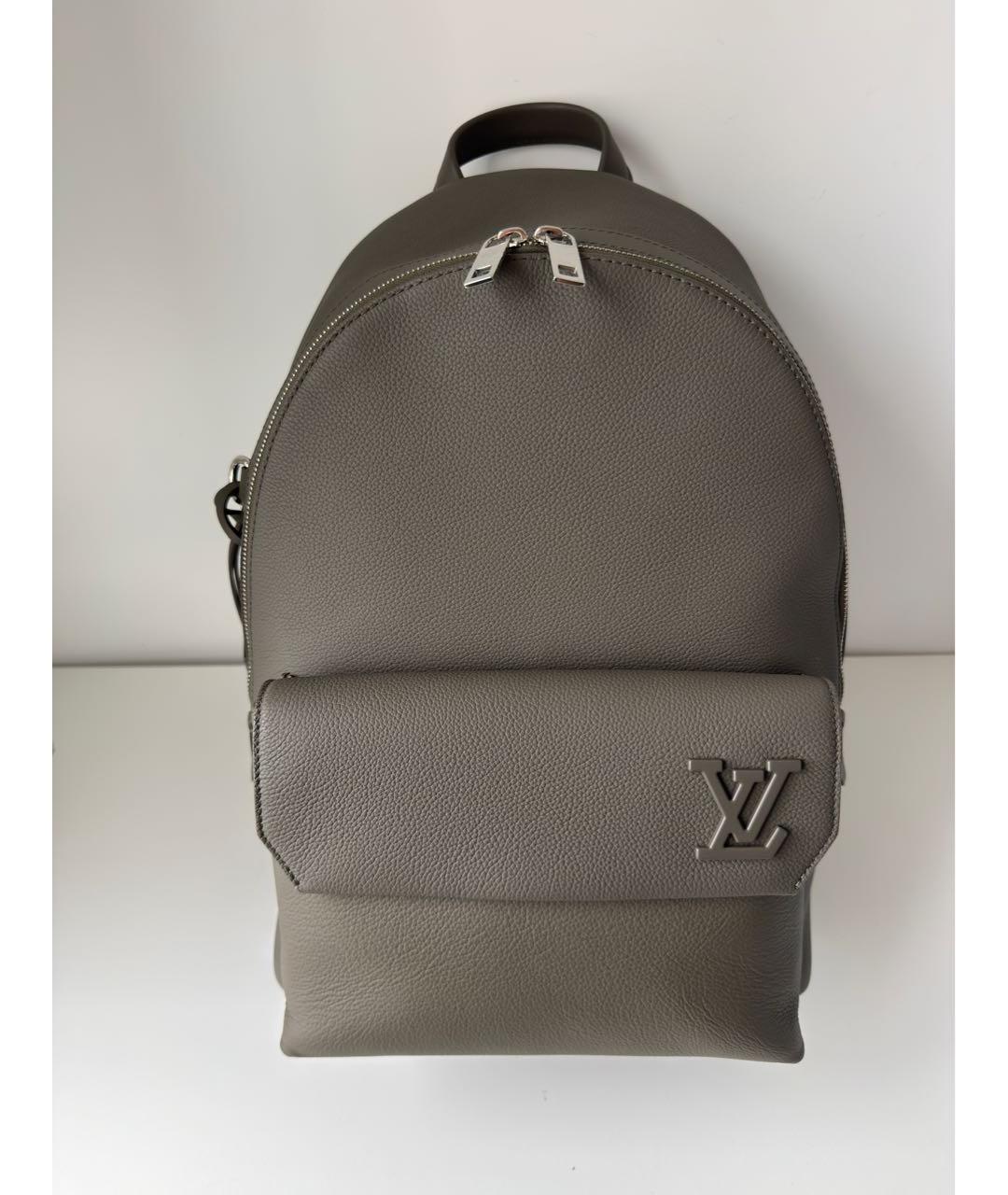 LOUIS VUITTON Хаки кожаный рюкзак, фото 9