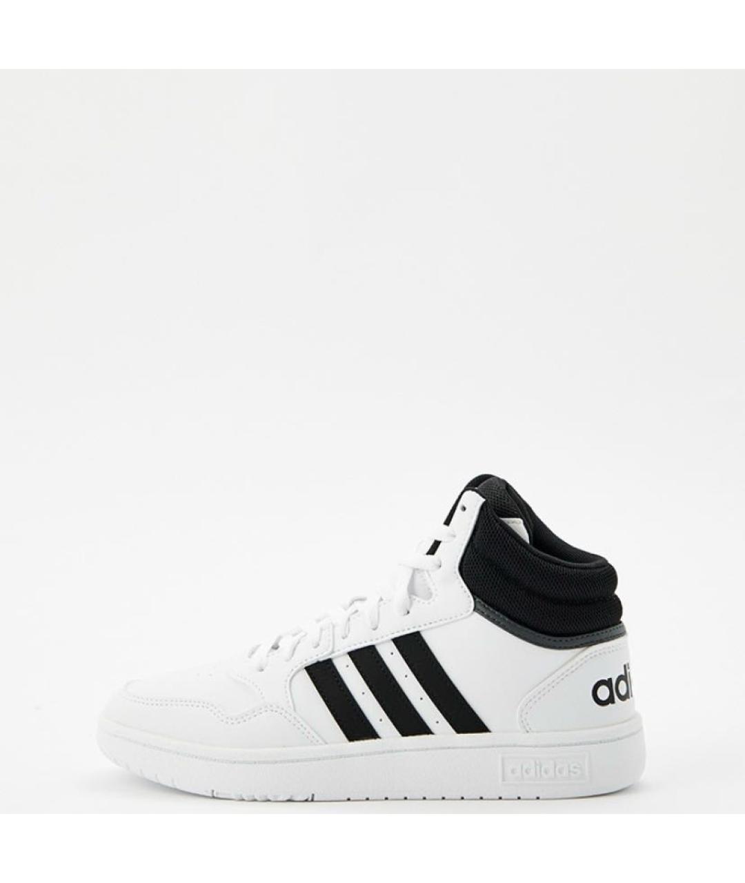 ADIDAS Белые кожаные высокие кроссовки / кеды, фото 2