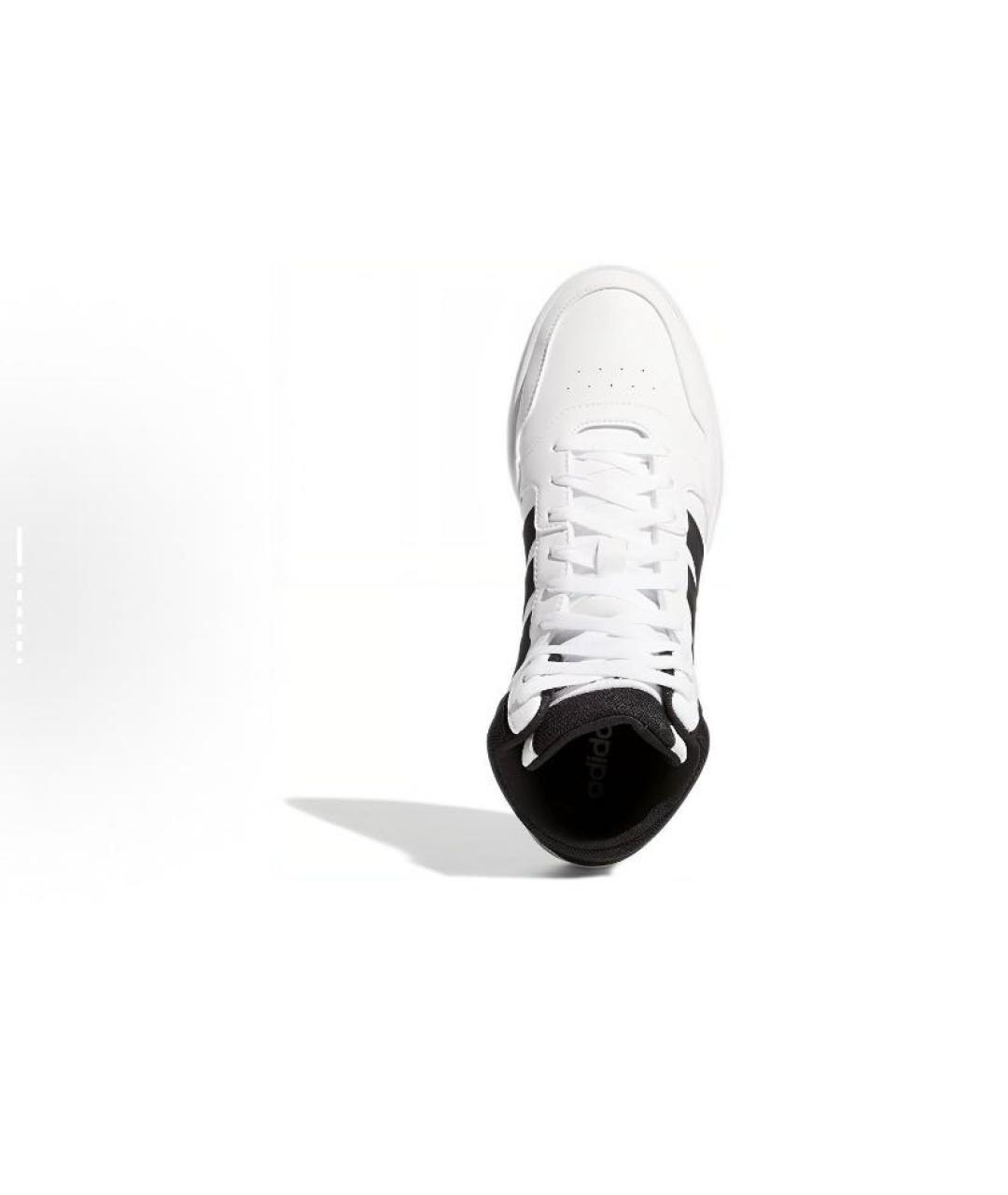 ADIDAS Белые кожаные высокие кроссовки / кеды, фото 5