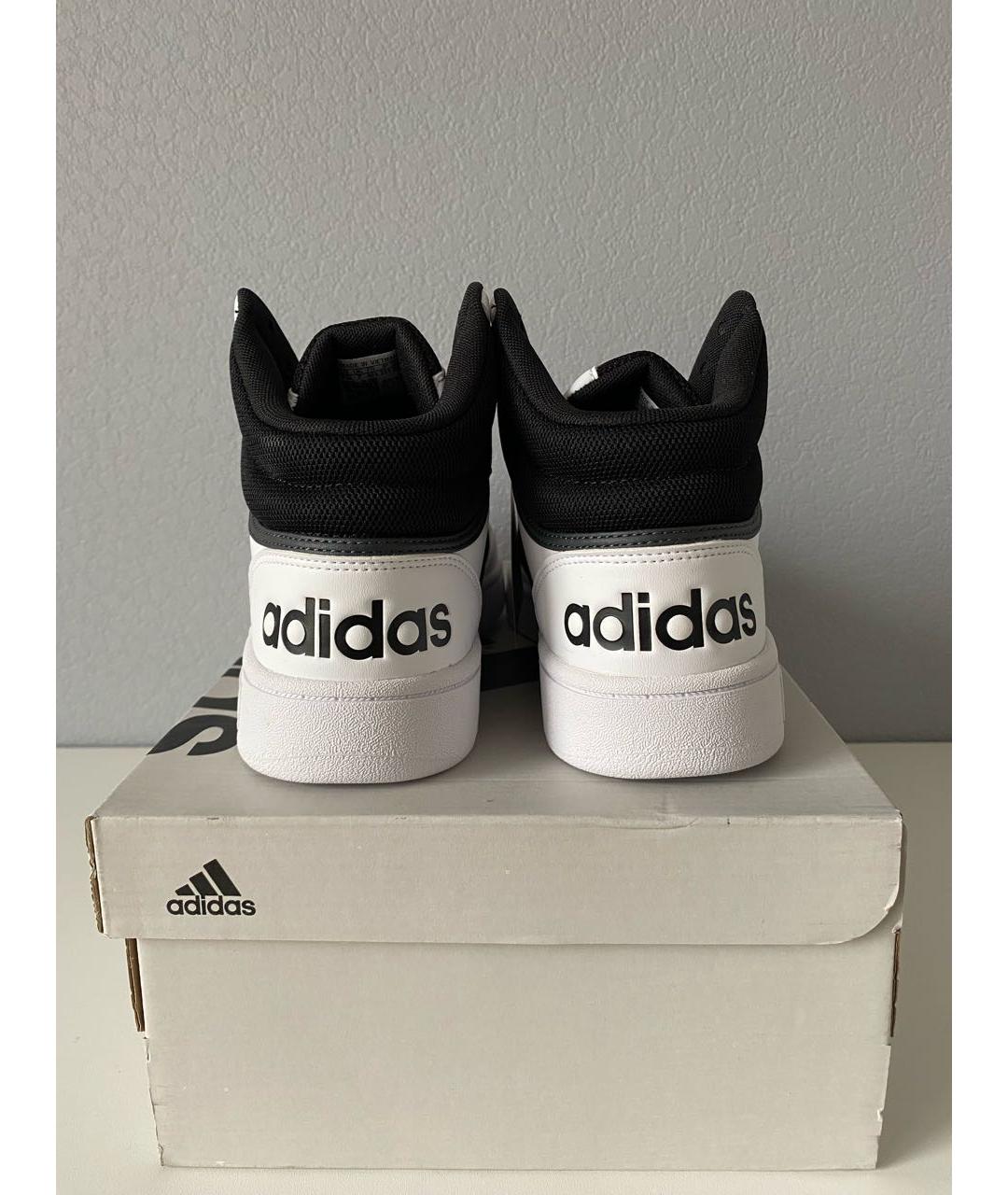 ADIDAS Белые высокие кроссовки / кеды из искусственной кожи, фото 5