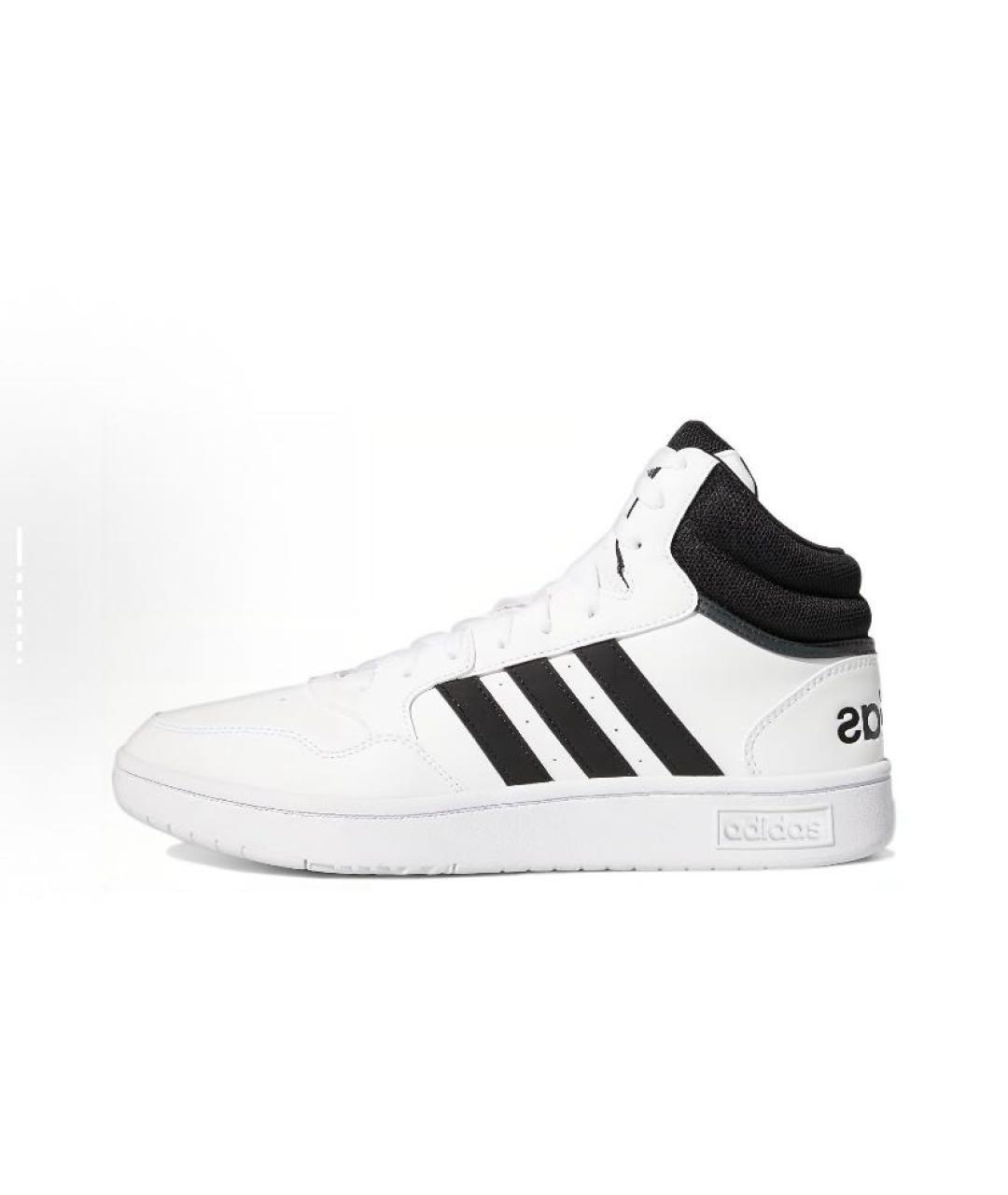ADIDAS Белые кожаные высокие кроссовки / кеды, фото 3
