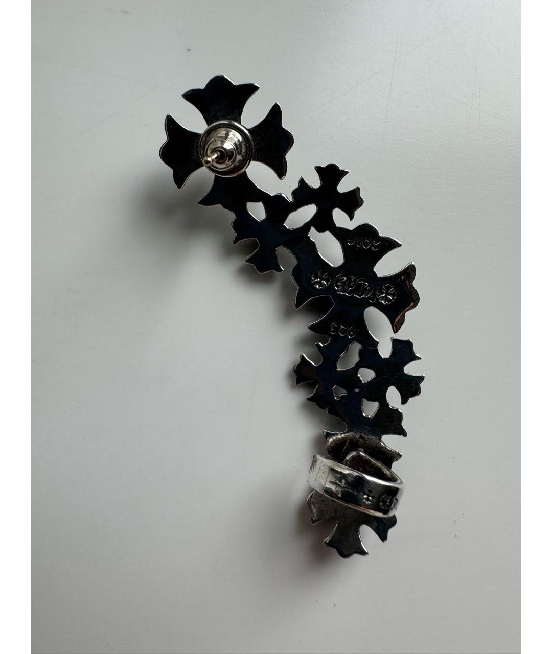 CHROME HEARTS Серебряные серебряные серьги, фото 2
