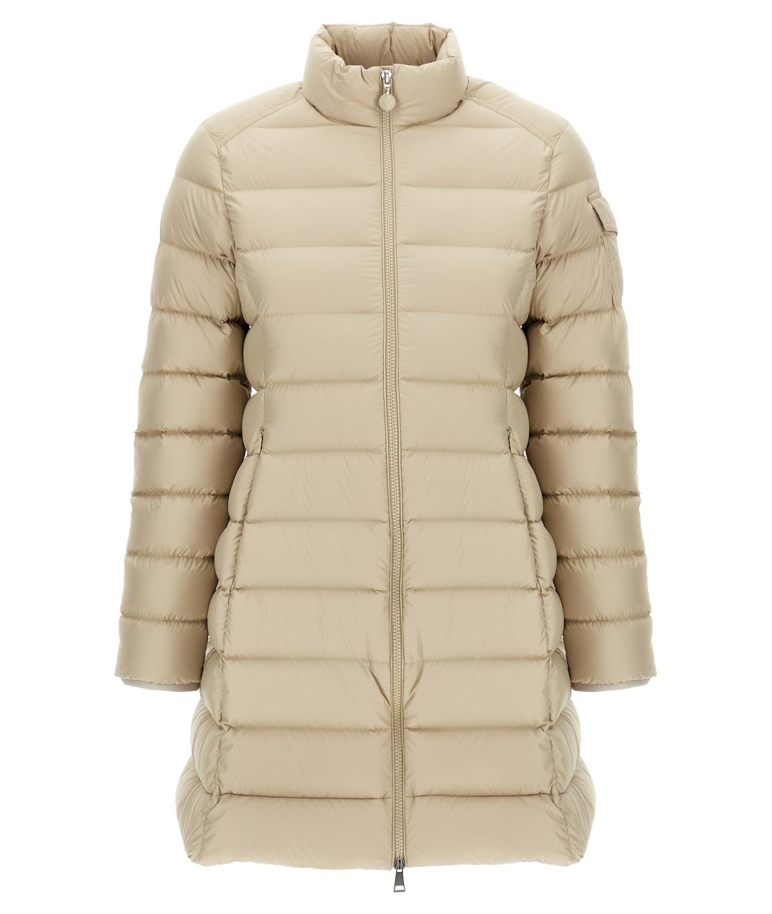 MONCLER Бежевая полиэстеровая куртка, фото 1