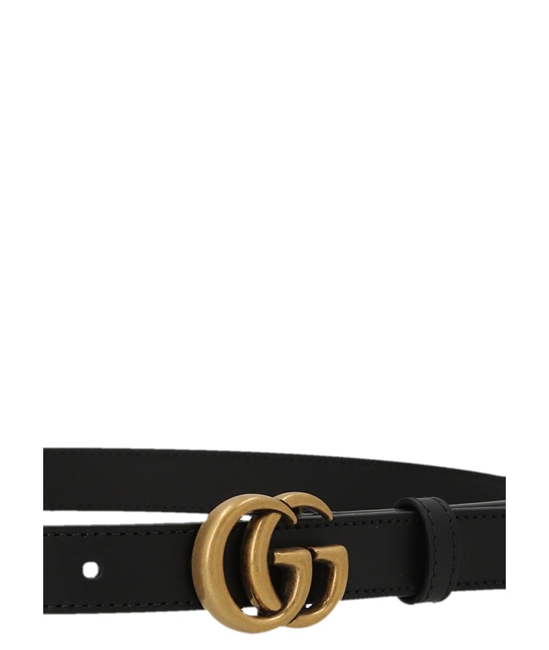 GUCCI Черный кожаный ремень, фото 3