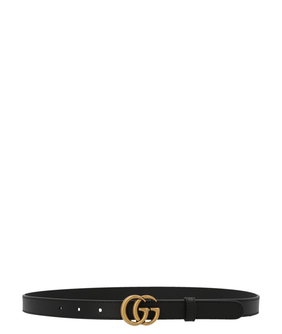 GUCCI Черный кожаный ремень, фото 1